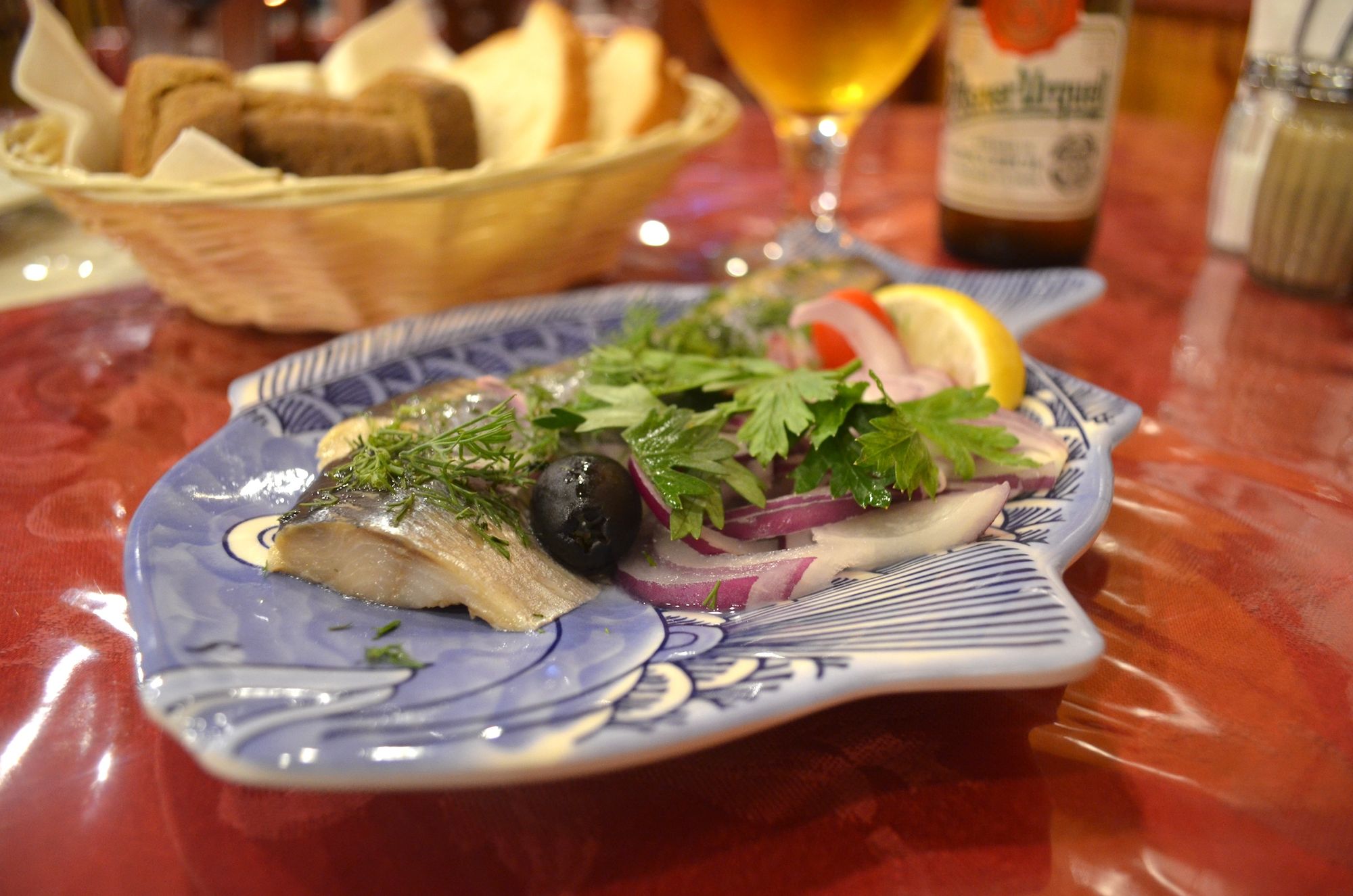 The herring appetizer at Vanka Cafe. (Photo: Alex Ellefson)