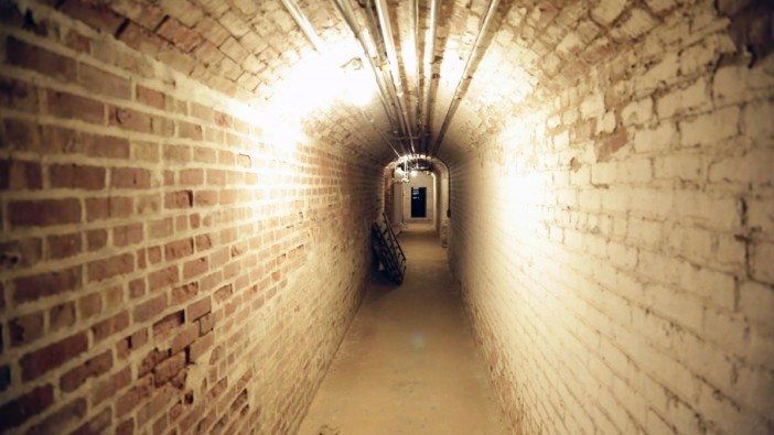 The Escape Tunnel at the Park Slope Armory (Photo by Melissa Czarnik / Park Slope Veterans Museum)