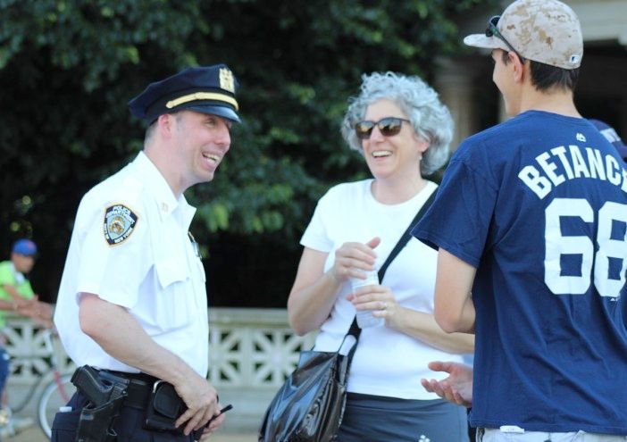 78th Precinct Commanding Officer speaking to members of the community. Photo by Shannon Geis / South Slope News