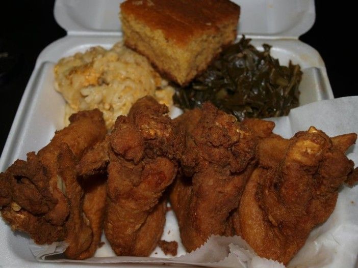 fried chicken and sides from ruthie's restaurant in clinton hill