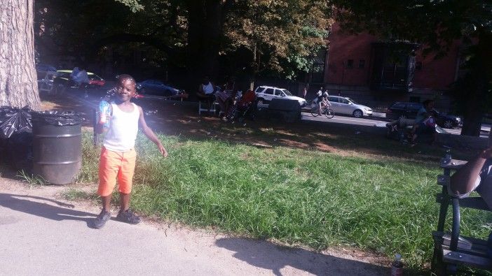 kid with bubbles in fort greene park