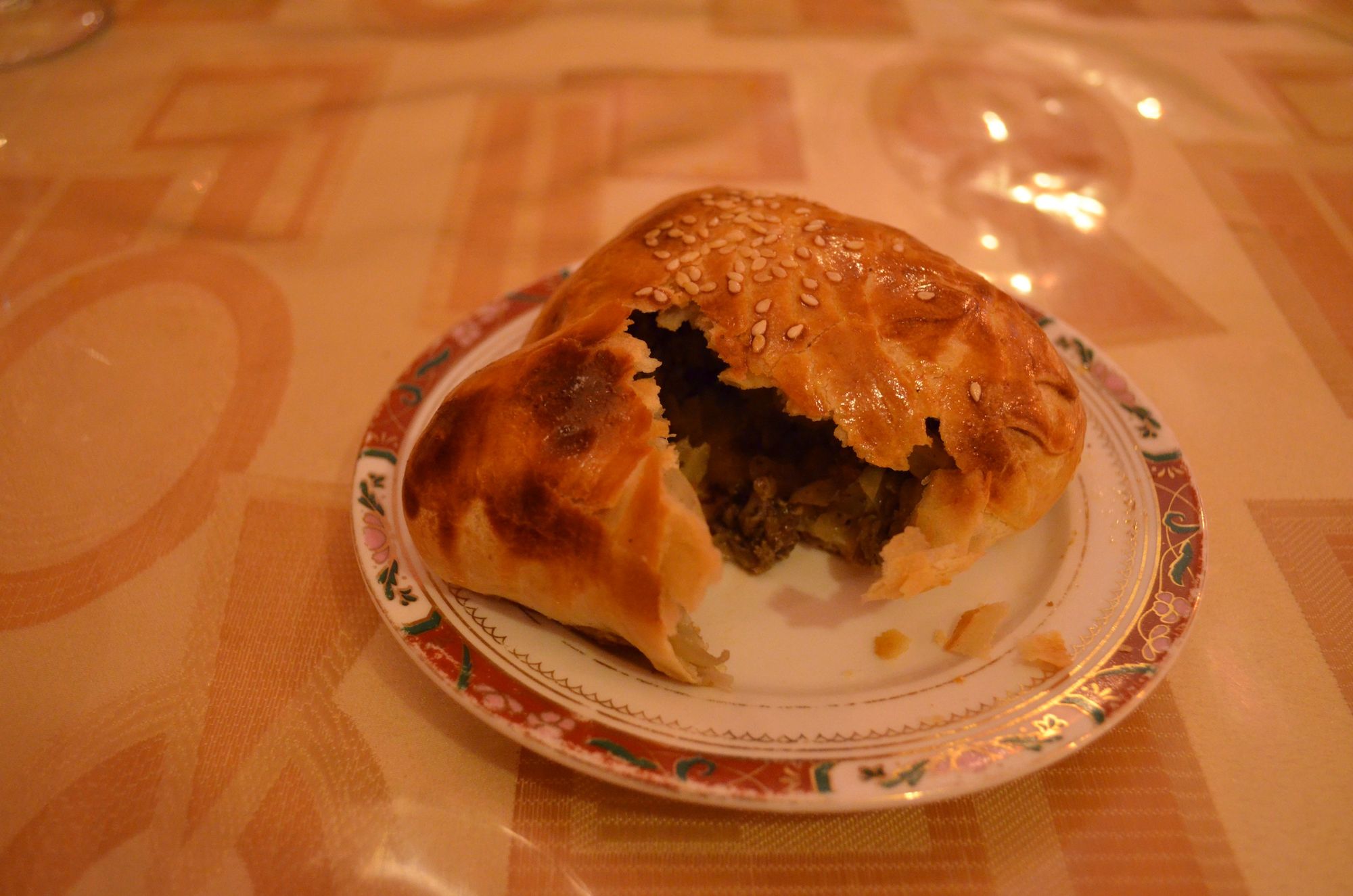 The meat samsa. (Photo: Alex Ellefson / Sheepshead Bites)