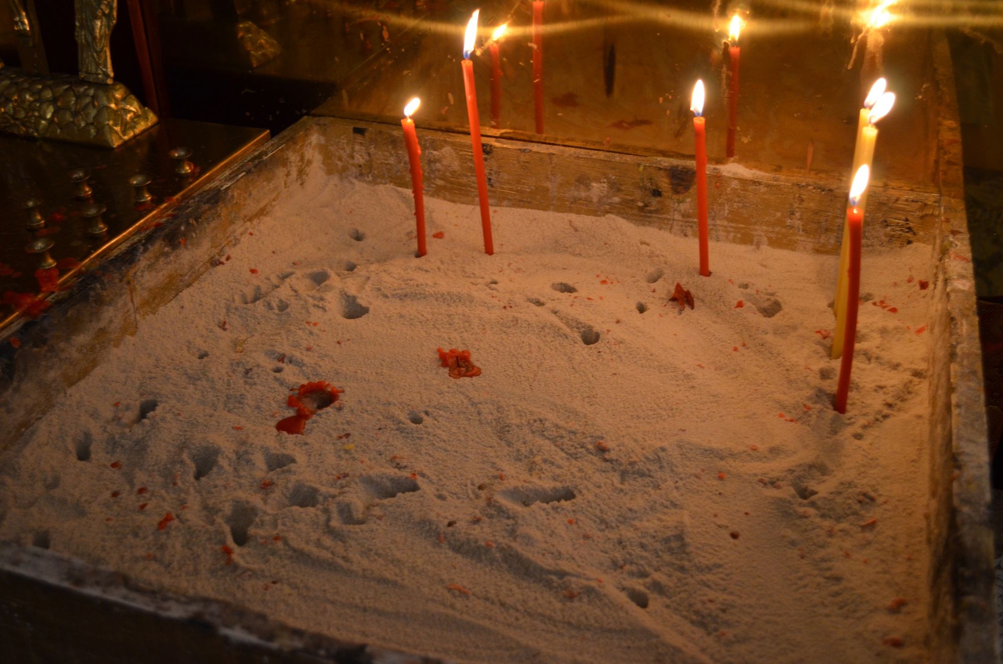 Candles at St. John The Forerunner Orthodox Cathedral.