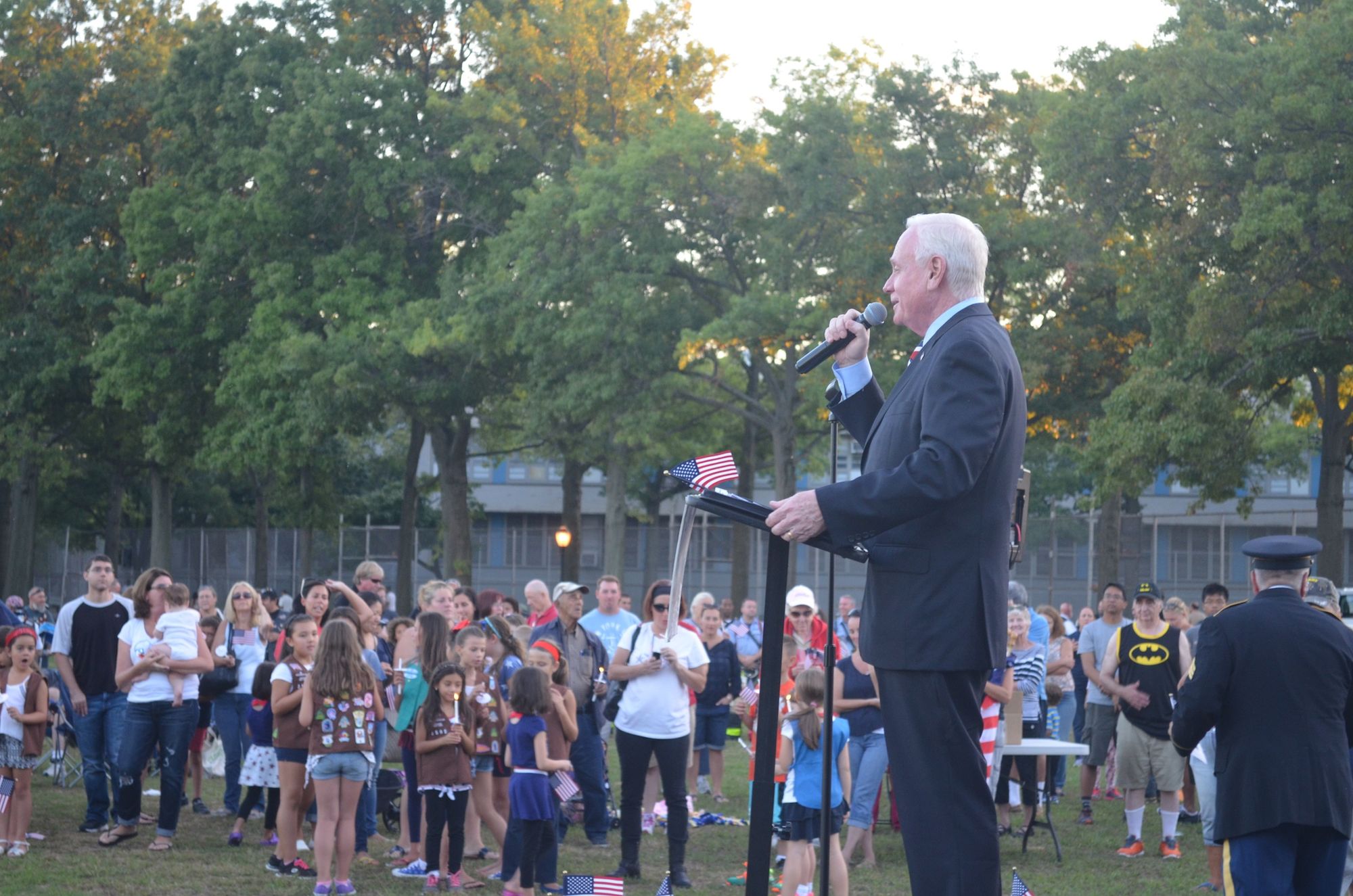 Senator Martin Golden hosted the 9/11 Memorial at Marine Park.