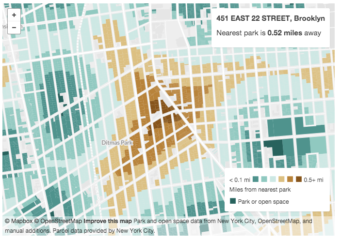 Ditmas Park Brooklyn Map Ditmas Park Blocks Are Some Of The Furthest From Park Land - Bklyner