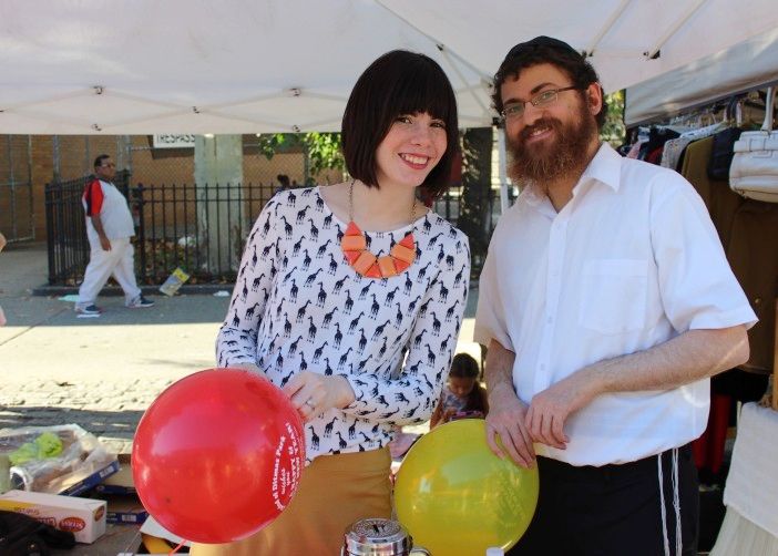 Members of Chabad of Ditmas Park at the Flatbush Frolic (Photo by Shannon Geis/Ditmas Park Corner)