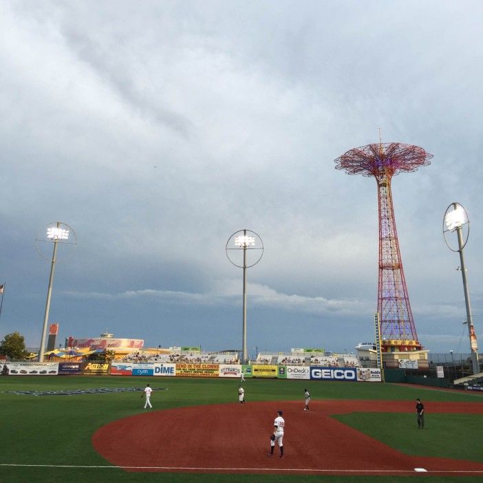 inside mcu park at a brooklyn cyclones game