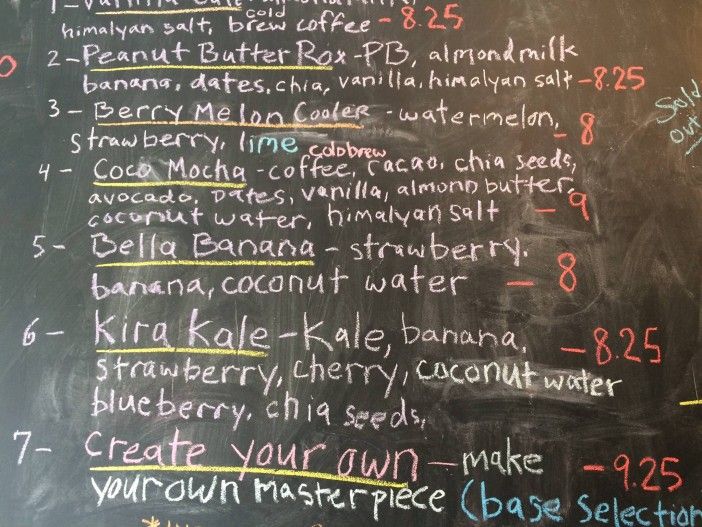 The Bklyn Juice Company menu