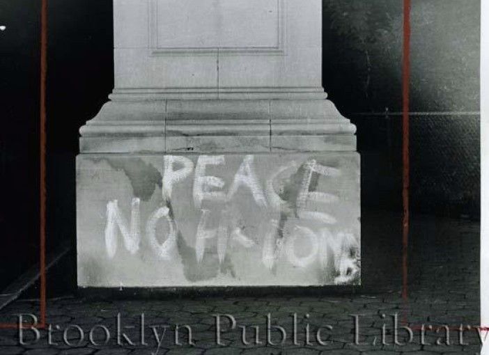 Work of "peace" vandals