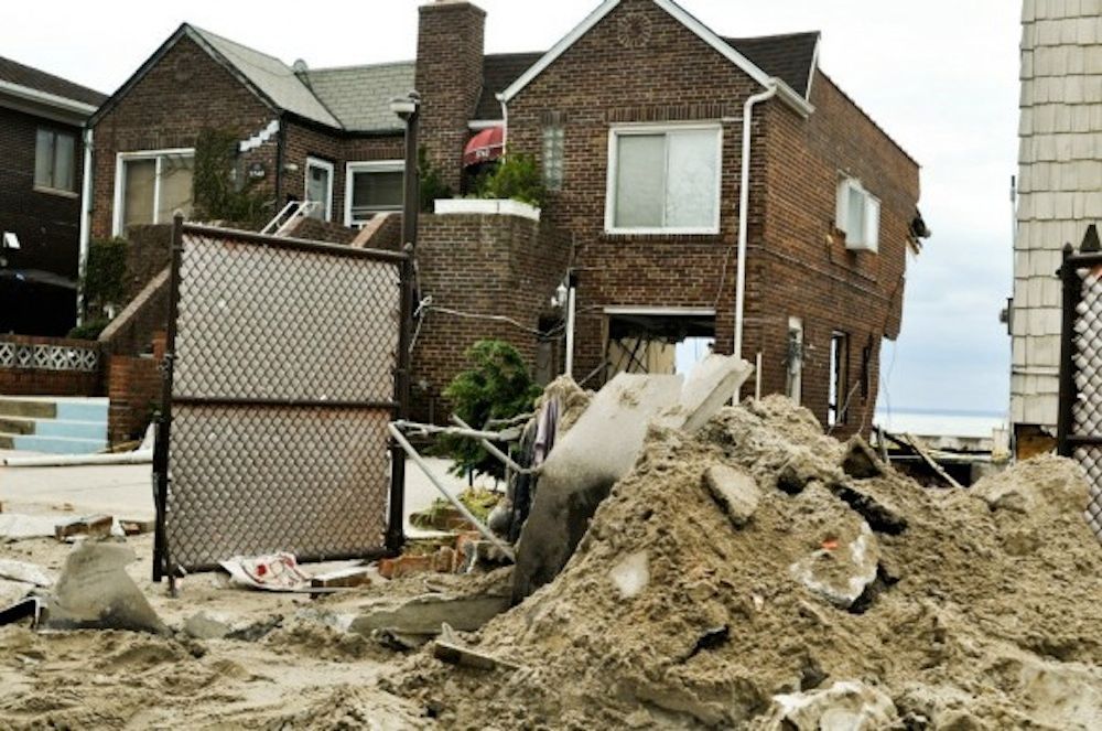 A home in Seagate after Sandy. 