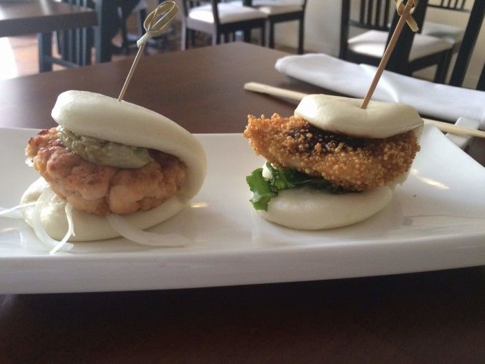 Salmon burger bun and Quinoa crusted fried chicken bun