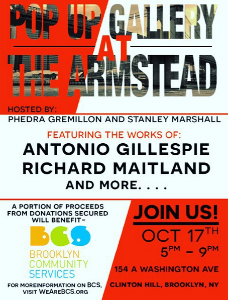 pop up gallery at the armstead flier