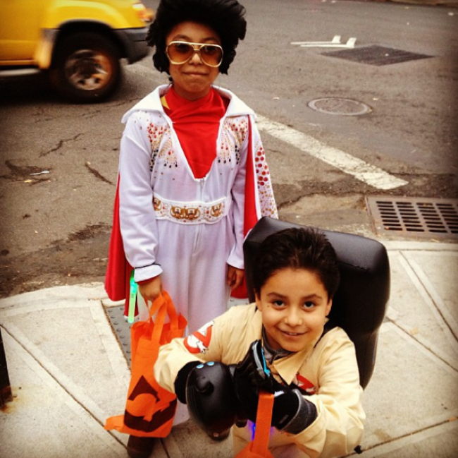 kids dressed up for halloween in brooklyn