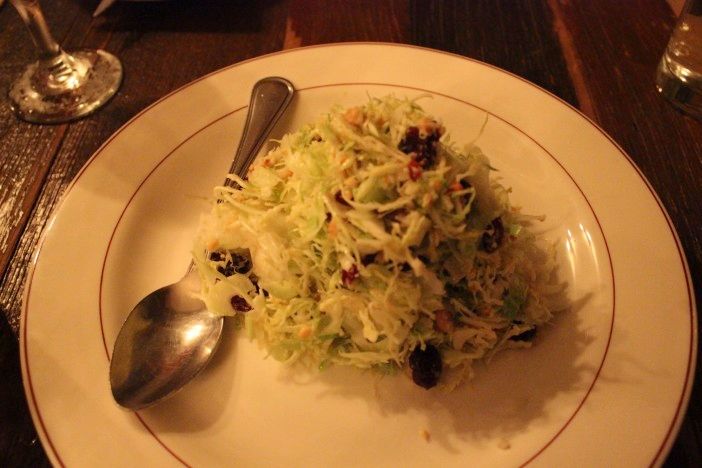 Brussel Sprout Salad at Wheated. (Photo by Shannon Geis/Ditmas Park Corner)