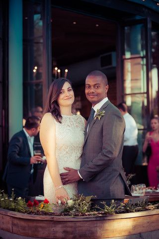 Alexis and her husband at their wedding at Lea. (Photo via Alexis Mera)