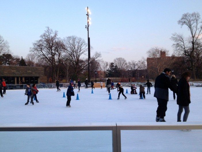 ice skating at lakeside in prospect park