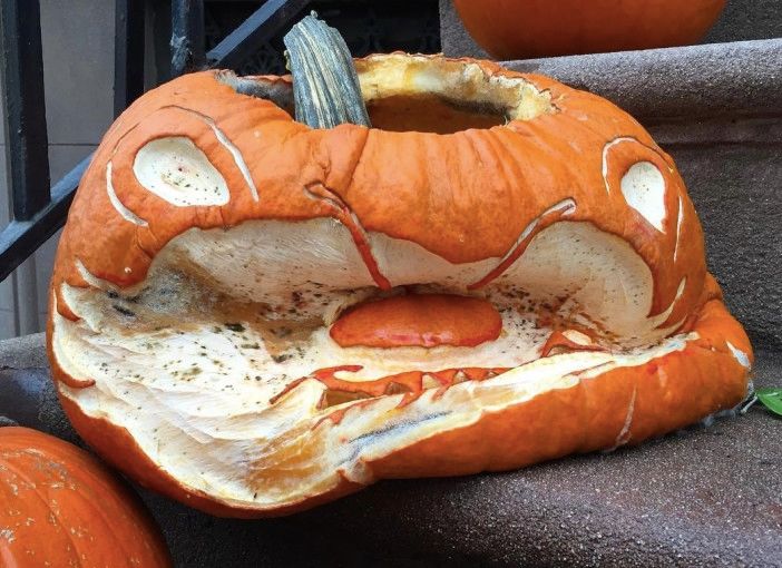 squashed pumpkin