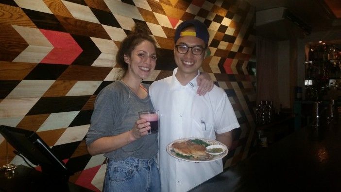 Mixologist Kristin Walker and Chef Jay Chan at their debut restaurant, Fancy Nancy. (Photo by Fort Greene Focus)