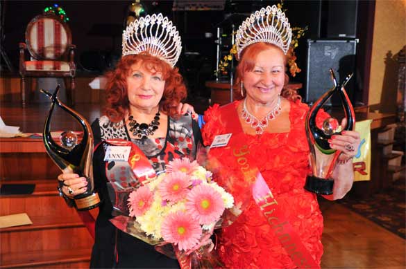 Anna Malkina-Shumayev, left, and Bella Deleu, right, were crowned Your Highness Grandmothers at the 2013 pageant. (Source: Be Proud Foundation)