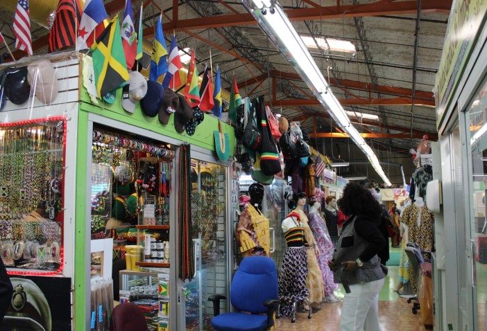 Inside the Flatbush Caton Market. (Photo by Shannon Geis / Ditmas Park Corner)