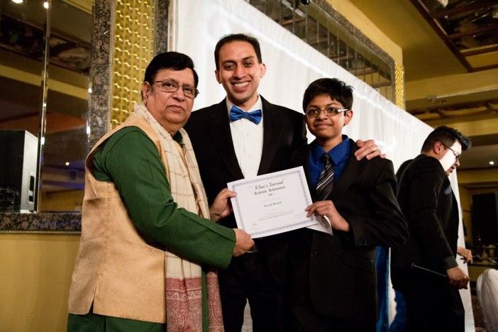 Dr. Abdul Momen, Dr. Ivan Khan, and a Khan's Tutorial student. Photo via Khan's Tutorial