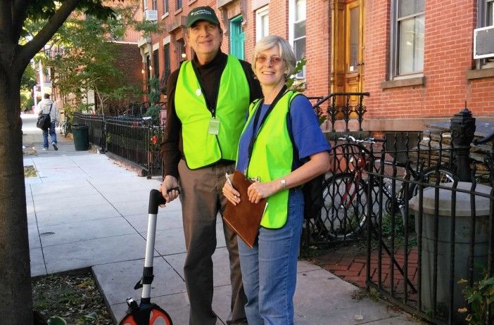 Tom and Wendy, volunteers for the NYC Tree Census