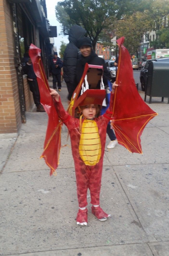 Declan the dragon. (Photo by Fort Greene Focus)