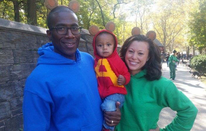 The Felix family dressed up as Alvin and the Chipmunks for their first Halloween together. (Photo by Fort Greene Focus)