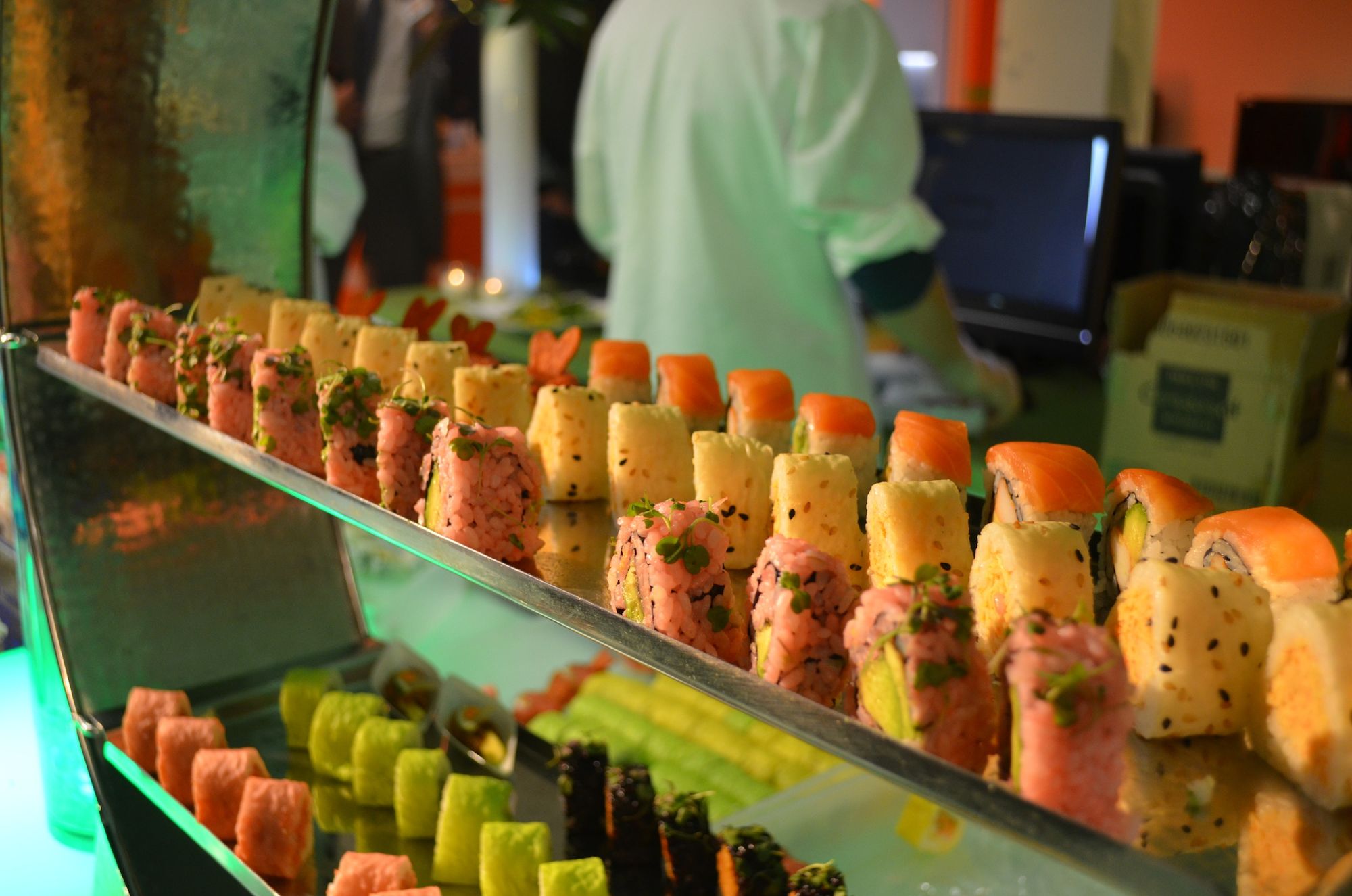 The sushi a the rehab center's reopening ceremony. 