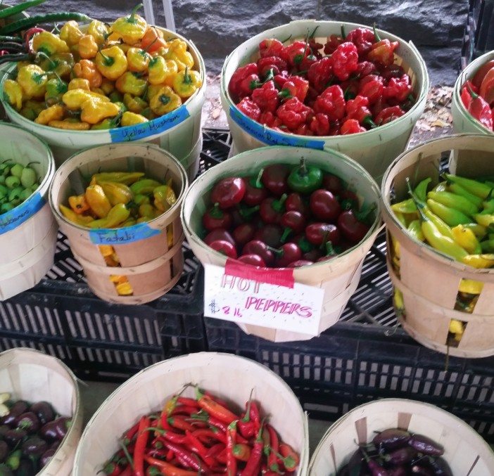 Hot peppers farmers market