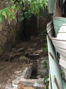 The back of the decaying home at 2811 Brown Street. (Photo: Hayley Lind)