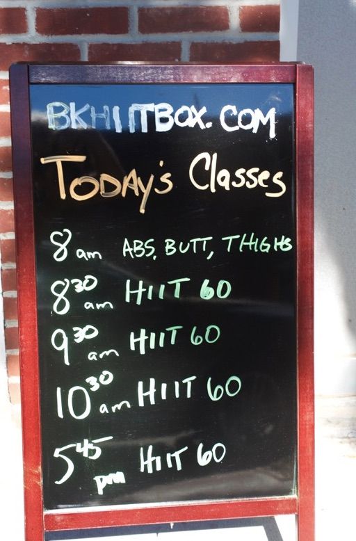 HIIT Box schedule