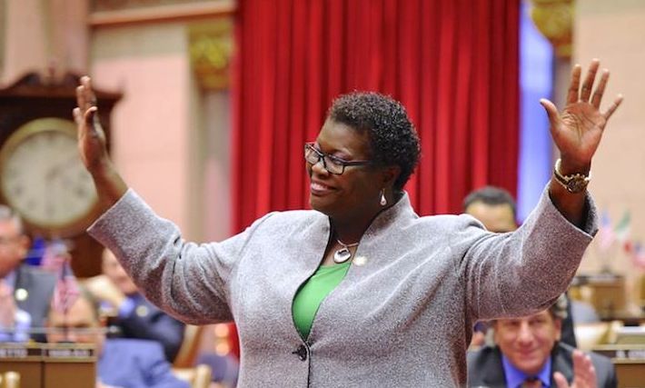 Roxanne Persaud at the state capitol.