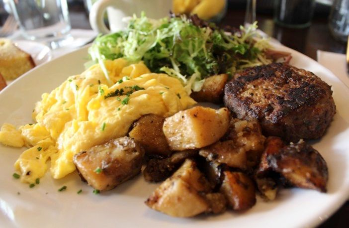 Sausage & Eggs at The Farm On Adderley. (Photo by Shannon Geis/Ditmas Park Corner)