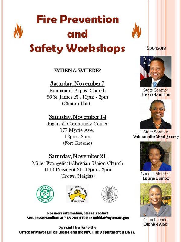 fire safety workshops november 2015