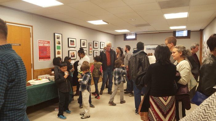 The Friends of Cortelyou LIbrary Kids and Cameras opening. (Photo by Shannon Geis/Ditmas Park Corner)