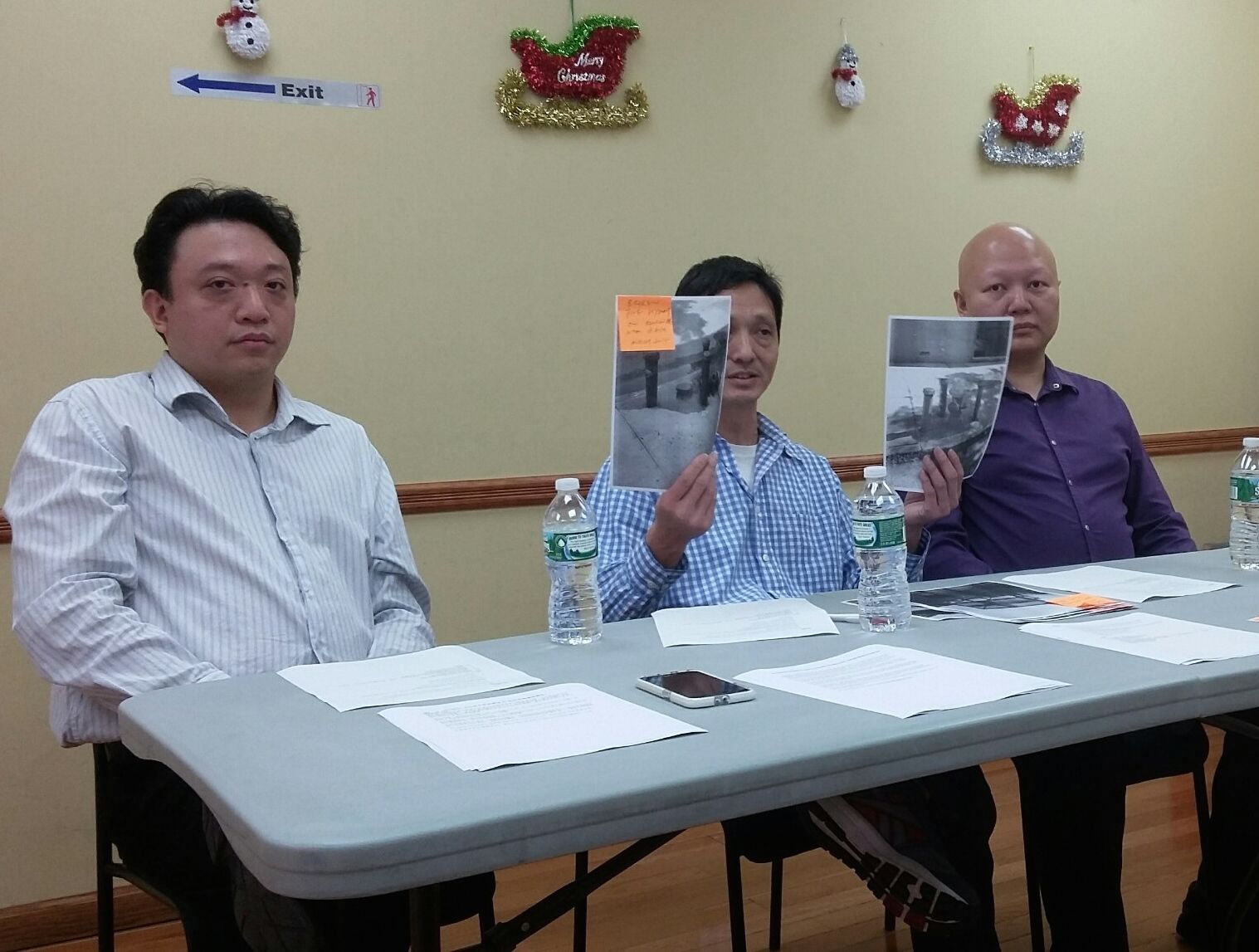 ACUS' Warren Chan, Stephen Yeung, and (Photo by Rachel Silberstein/Bensonhurst Bean)