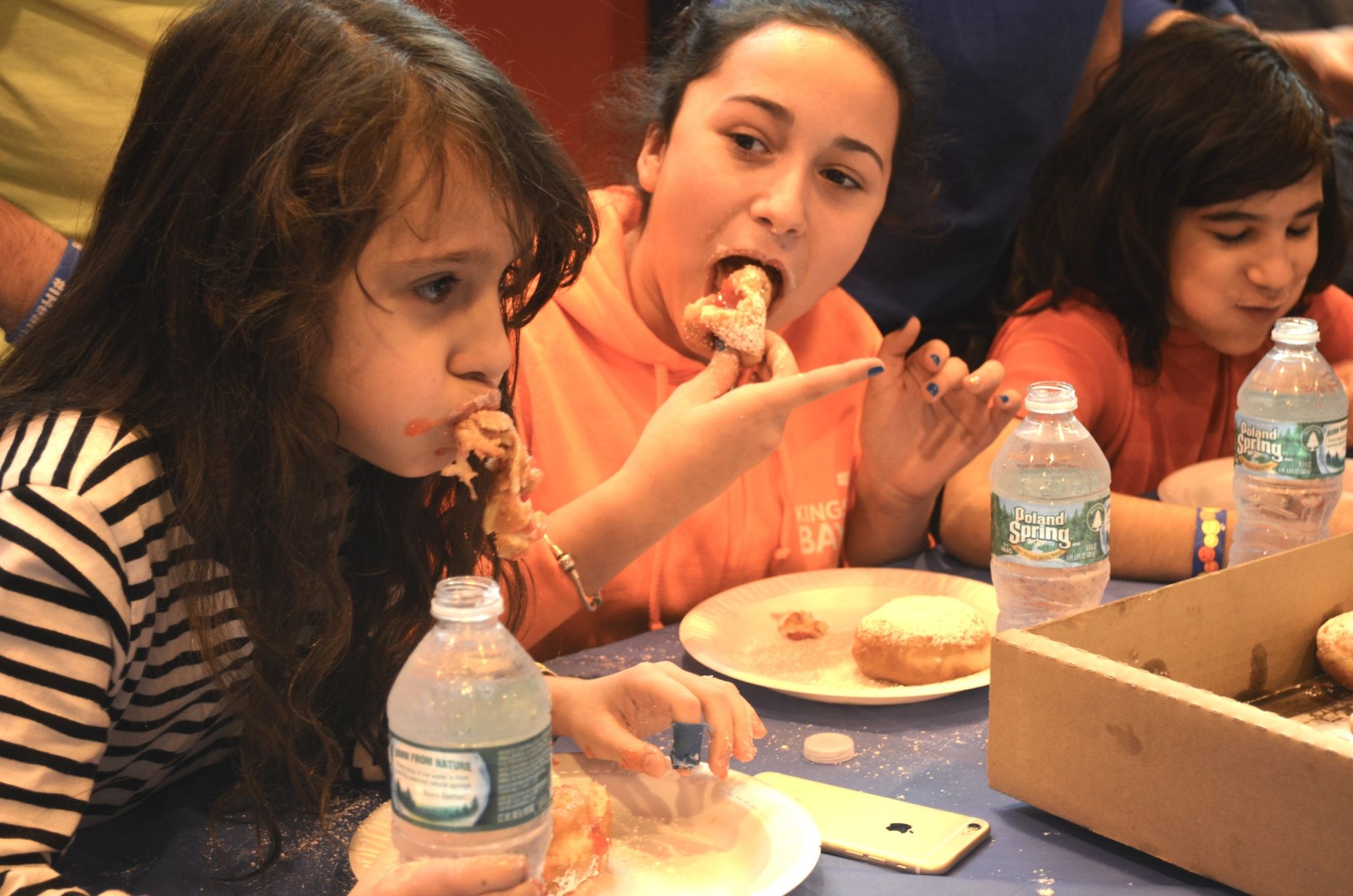 The donut eating contest got pretty messy.