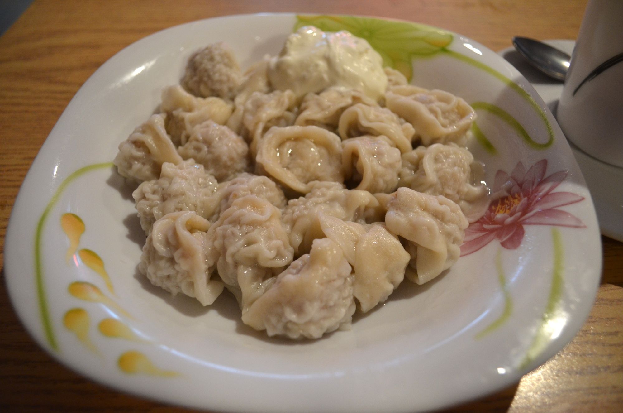 Varenichnaya's veal pelmeni.