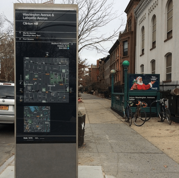 New Neighborhood Maps — DOT Wayfinders — Are Arriving In Fort Greene-Clinton Hill