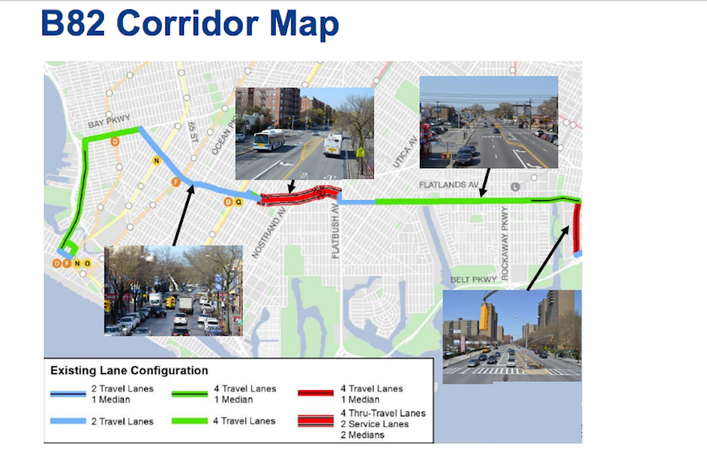 The B86 bus route. 