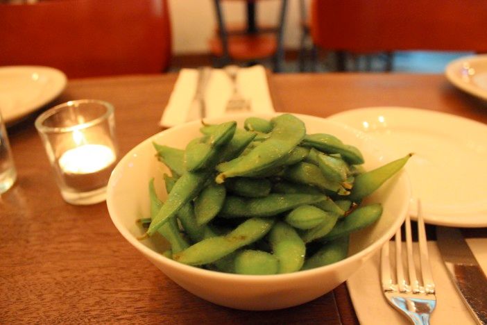 Edamame with Black Truffle Oil and Sea Salt. (Photo by Shannon Geis/Ditmas Park Corner)