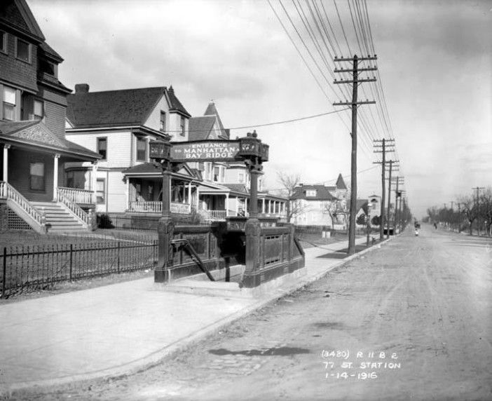 77th Street Station: BMT Fourth Avenue Line, January 14, 1916. (Photo: New York Transit Museum / Facebook)