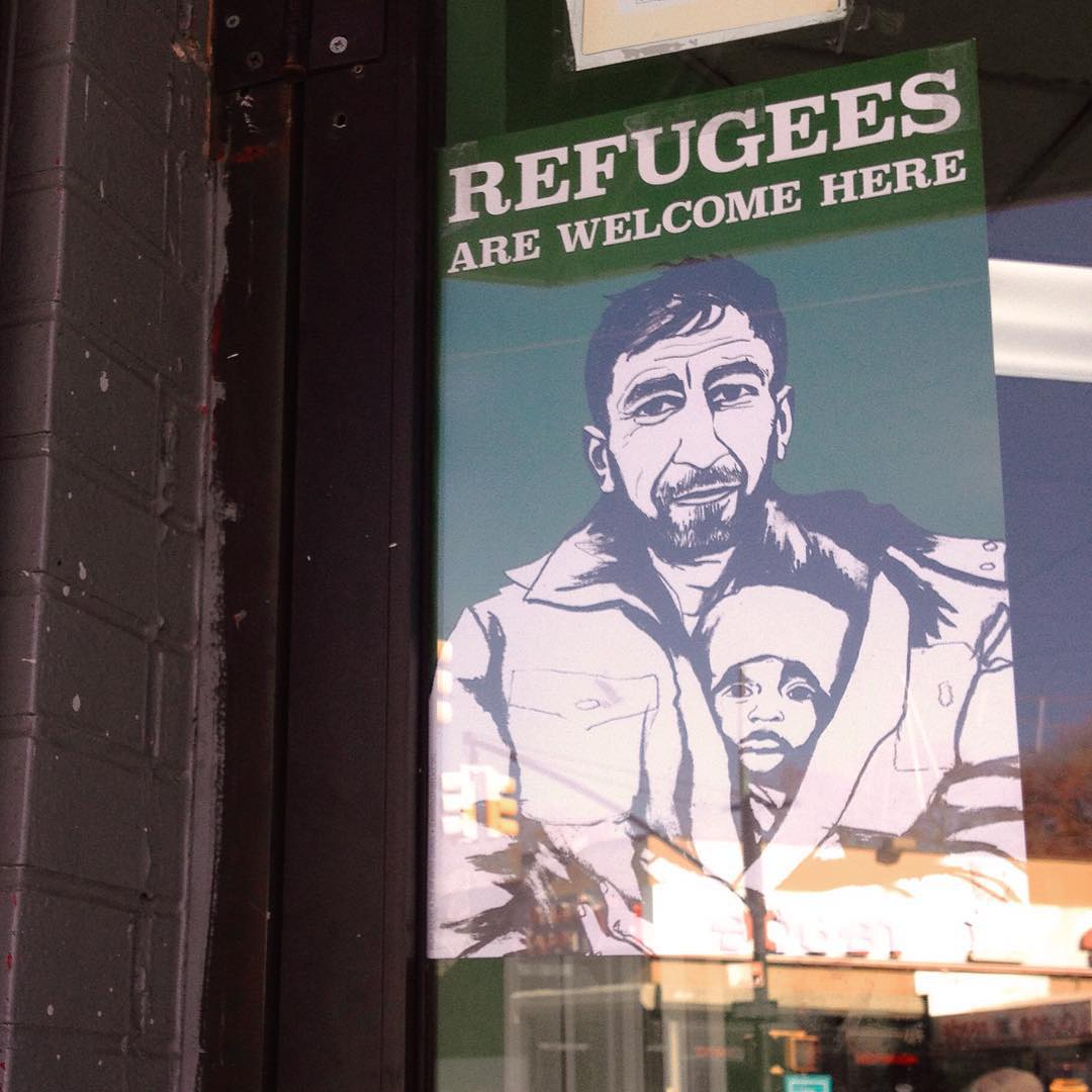 ‘Refugees Welcome’ Signs Pop Up Throughout The Neighborhood