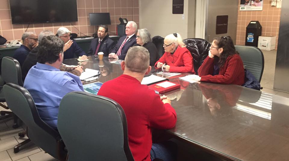 Community representatives meeting with DEP Officials. (Photo: Marty Golden / Facebook) 