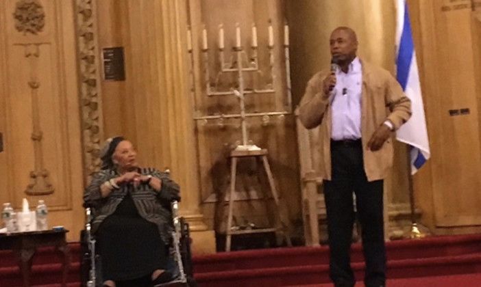 Author Toni Morrison and Brooklyn Borough President Eric Adams