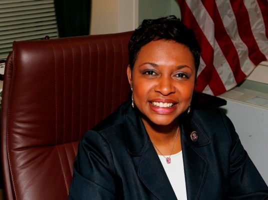 Congresswoman Yvette D. Clarke at her office in Brooklyn, 123 Linden Blvd. on Monday, February 2nd., 2009. Photo by Errol Anderson.