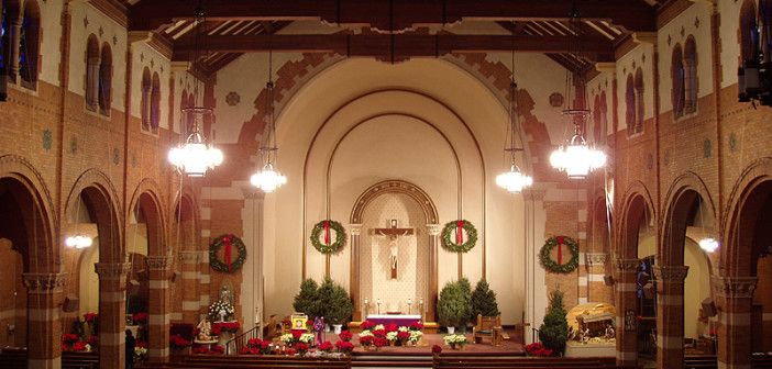 Christmas/Interior of Our Lady of Guadalupe. 