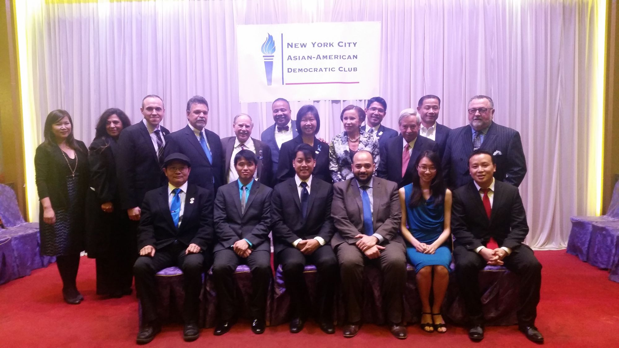 The New York City Asian American Democratic Club features a coalition of Brooklyn and city-wide politicians and community leaders. (Photo by Heather Chin/Sunset Park Voice)