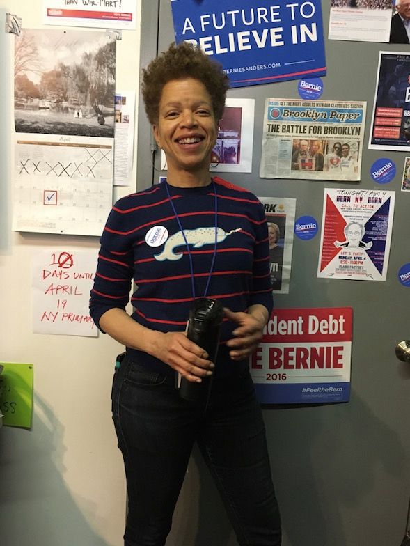 volunteering at Bernie Sanders office